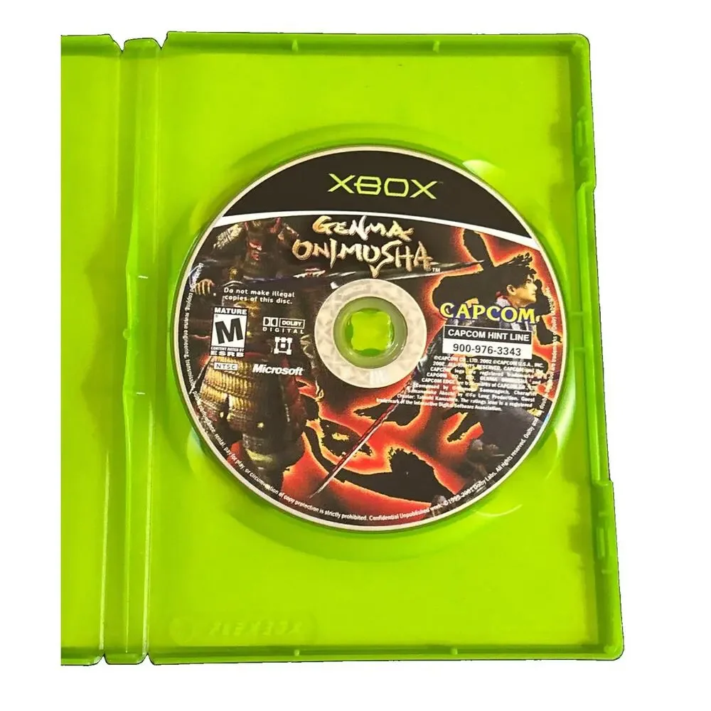 Genma Onimusha Microsoft Xbox 2002 No Manual Tested & Working